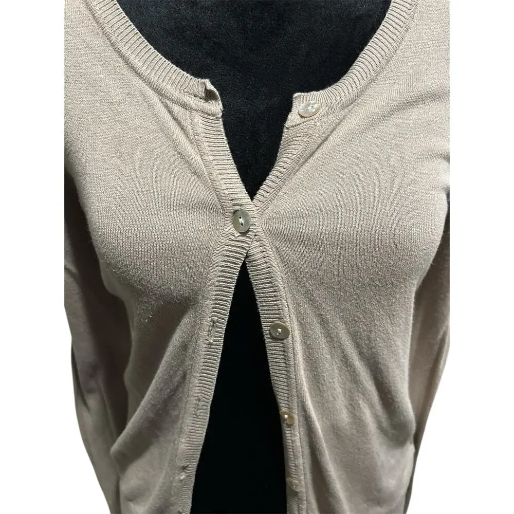 Jade & Ivory Tan Button-Up Cardigan – Size M, EUC - Picture 2 of 3